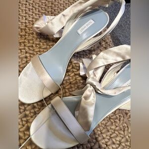 NEW Nine West Satin Ankle Tie Shoes